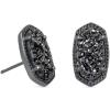 Kendra Scott Ellie Stud Earrings for Women, Fashion Jewelry(GUNMETAL – BLACK DRUSY)
