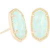 Kendra Scott Ellie Stud Earrings for Women, Fashion Jewelry(Gold/Chalcedony Glass)