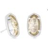 Kendra Scott Ellie Stud Earrings for Women, Fashion Jewelry(RHODIUM – CRYSTAL)