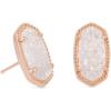 Kendra Scott Ellie Stud Earrings for Women, Fashion Jewelry(ROSE GOLD – IRIDESCENT DRUSY)