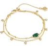 Kendra Scott Emilie Crystal Multi Strand Bracelet, Fashion Jewelry for Women(EMERALD DRUSY)