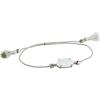 Kendra Scott Everlyne Cord Friendship Bracelet, Fashion Jewelry for Women(Rhodium/White Opal)