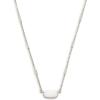 Kendra Scott Fern Pendant Necklace for Women(BRIGHT SILVER – WHITE GOLD METAL)