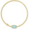 Kendra Scott Grayson Crystal Stretch Bracelet, Fashion Jewelry for Women(GOLD – LT BLUE MAGNESITE)