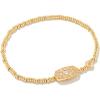 Kendra Scott Grayson Crystal Stretch Bracelet, Fashion Jewelry for Women(GOLD – WHITE CRYSTAL)