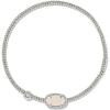 Kendra Scott Grayson Crystal Stretch Bracelet, Fashion Jewelry for Women(RHODIUM – IRIDESCENT DRUSY)