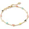 Kendra Scott Haven Heart Gold Chain Bracelet in Multi Mix, Fashion Jewelry For Women