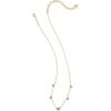 Kendra Scott Lillia Crystal Strand Necklace, Fashion Jewelry for Women(GOLD – BLUE GREEN CRYSTAL)
