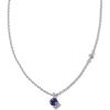 Kendra Scott Maisie Sterling Silver Pendant Necklace(BLUE IOLITE)
