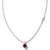 Kendra Scott Maisie Sterling Silver Pendant Necklace(RED GARNET)