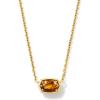 Kendra Scott Marisa 18k Yellow Gold Oval Solitaire Pendant Necklace(GOLDEN CITRINE)