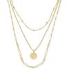 Kendra Scott Medallion Triple Strand Necklace, Fashion Jewelry for Women(GOLD)