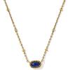 Kendra Scott Mini Elisa 14k Gold-Plated Satellite Short Pendant Necklace, Fashion Jewelry for Women(GOLD – BLUE LAPIS)