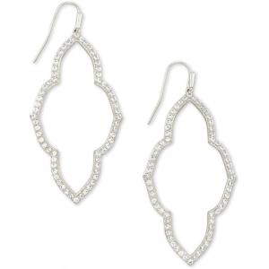 Kendra Scott Abbie Open Frame Earrings, Fashion Jewelry for Women(RHODIUM)