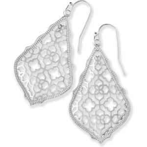 Kendra Scott Addie Drop Earrings for Women in Filigree, Fashion Jewelry(RHODIUM-PLATED)