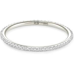 Kendra Scott Angelina 14k Gold Band Ring, Fine Jewelry for Women(14K WHITE GOLD)