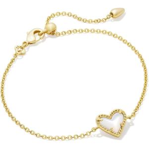 Kendra Scott Ari Heart Link Chain Bracelet for Women, Fashion Jewelry(IVORY MOTHER OF PEARL)