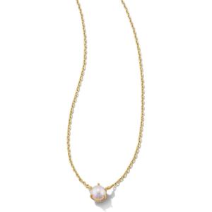 Kendra Scott Ashton Pendant Necklace in White Pearl, Fashion Jewelry for Women(GOLD – WHITE PEARL)