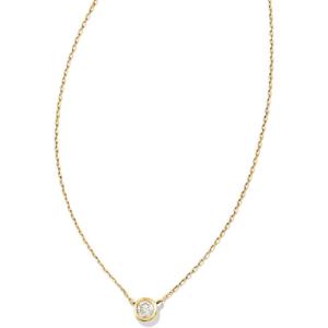 Kendra Scott Audrey Pendant Necklace .15C, 18k Yellow Gold, White Diamond