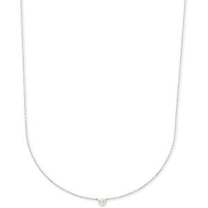Kendra Scott Audrey Pendant Necklace, Fine Jewelry for Women(14K WHITE GOLD – WHITE DIAMOND)