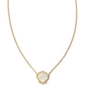Kendra Scott Brynne Shell Short Pendant Necklace, Fashion Jewelry for Women(IVORY MOTHER OF PEARL)