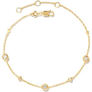 Kendra Scott Davie Trio Delicate Bracelet(WHITE SAPPHIRE)