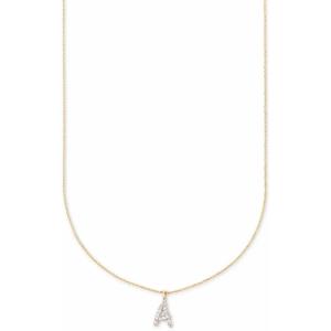 Kendra Scott Diamond Letter A-Z Pendant Necklace, Fine Jewelry For Women(LETTER A)