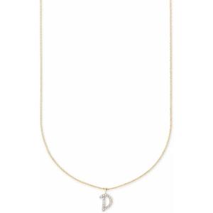 Kendra Scott Diamond Letter A-Z Pendant Necklace, Fine Jewelry For Women(LETTER D)