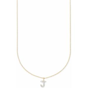 Kendra Scott Diamond Letter A-Z Pendant Necklace, Fine Jewelry For Women(LETTER J)