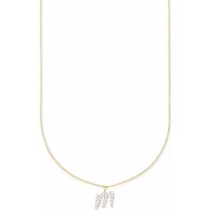 Kendra Scott Diamond Letter A-Z Pendant Necklace, Fine Jewelry For Women(LETTER M)