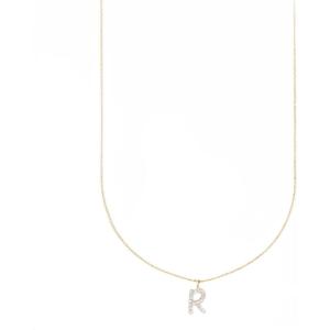 Kendra Scott Diamond Letter A-Z Pendant Necklace, Fine Jewelry For Women(LETTER R)