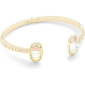 Kendra Scott Elton Cuff Bracelet for Women, Fashion Jewelry(GOLD – IRIDESCENT DICHROIC GLASS)