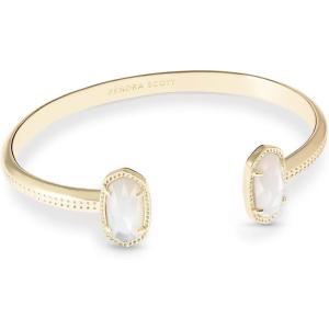 Kendra Scott Elton Cuff Bracelet for Women, Fashion Jewelry(GOLD – IVORY MOTHER OF PEARL)