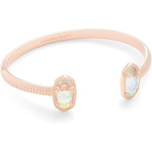 Kendra Scott Elton Cuff Bracelet for Women, Fashion Jewelry(ROSE GOLD – IRIDESCENT DICHROIC GLASS)
