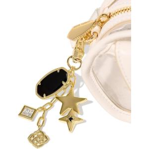 Kendra Scott Game Day Bag Charm, Fashion Jewelry for Women(Gold – Black Agate)