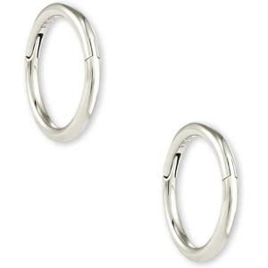 Kendra Scott Gina Seamless Huggie Earrings, Fine Jewelry for Women(14K WHITE GOLD)