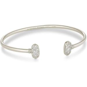 Kendra Scott Grayson Crystal Cuff Bracelet, Fashion Jewelry for Women(RHODIUM – WHITE CUBIC ZIRCONIA)
