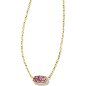 Kendra Scott Grayson Crystal Pendant Necklace, Fashion Jewelry for Women(Gold Pink Ombre)