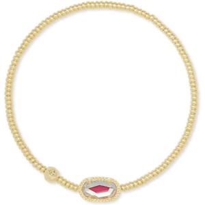 Kendra Scott Grayson Crystal Stretch Bracelet, Fashion Jewelry for Women(GOLD – DICHROIC GLASS)