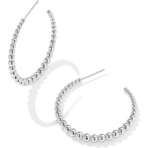 Kendra Scott Josie Hoop Earrings, Fashion Jewelry for Women(RHODIUM)