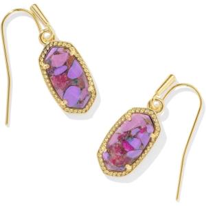 Kendra Scott Lee Earrings in 14k Gold-Plated Brass, Violet Magnesite, Fashion Jewelry for Women