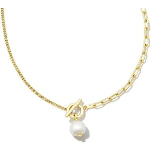 Kendra Scott Leighton Pearl Chain Necklace(GOLD – WHITE PEARL)