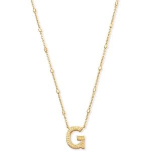 Kendra Scott Letters A-Z Pendant Necklace for Women, Fashion Jewelry, 14k Gold-Plated Brass(Letter G)