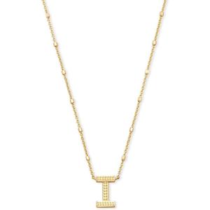 Kendra Scott Letters A-Z Pendant Necklace for Women, Fashion Jewelry, 14k Gold-Plated Brass(Letter I)