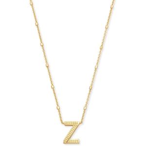 Kendra Scott Letters A-Z Pendant Necklace for Women, Fashion Jewelry, 14k Gold-Plated Brass(Letter Z)