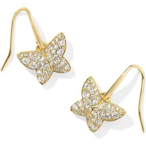 Kendra Scott Lillia Crystal Drop Earrings, Fashion Jewelry for Women(GOLD – WHITE CRYSTAL)