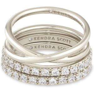 Kendra Scott Livy Ring Set of 3(RHODIUM METAL)