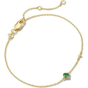 Kendra Scott Maisie Delicate Chain Bracelet(GREEN ONYX (VERMEIL))