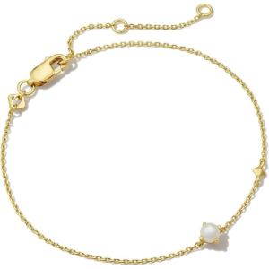 Kendra Scott Maisie Delicate Chain Bracelet(WHITE PEARL (VERMEIL))