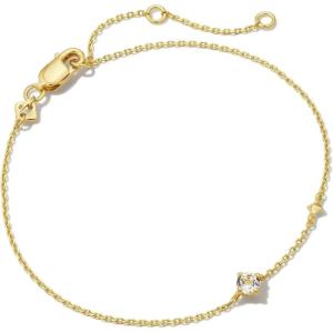 Kendra Scott Maisie Delicate Chain Bracelet(WHITE TOPAZ (VERMEIL))